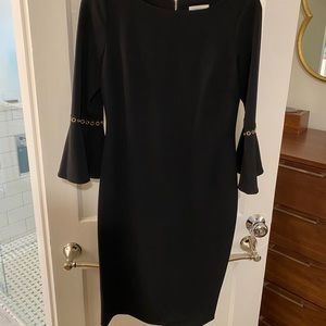 Black with gold detailed dress